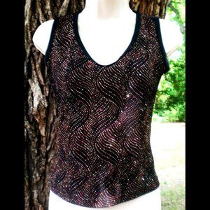 Top  w/ Glowing Waves of Flames - Size S